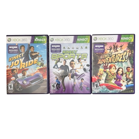 XBox 360 Kinect Game Bundle - Joy Ride, Sports, Adventures - Picture 1 of 2